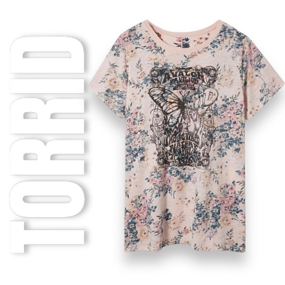 Torrid Wild Soul Vintage Cotton Crew Neck Tee Short Sleeve Top Women’s 00 (M/L)